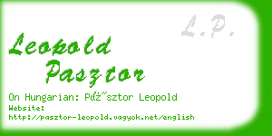 leopold pasztor business card